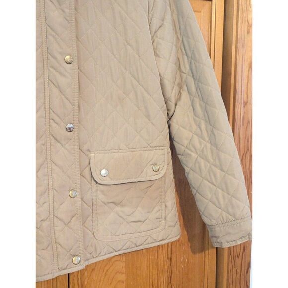 Telluride Snap Front Tan Diamond Quilted Jacket Women's Size Medium - Picture 5 of 14